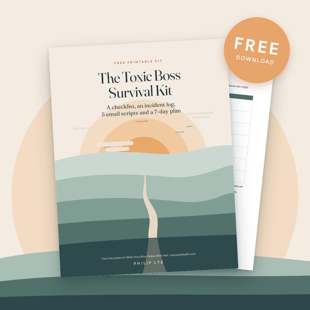 The Toxic Boss Survival Kit, a free printable PDF by Philip Lye